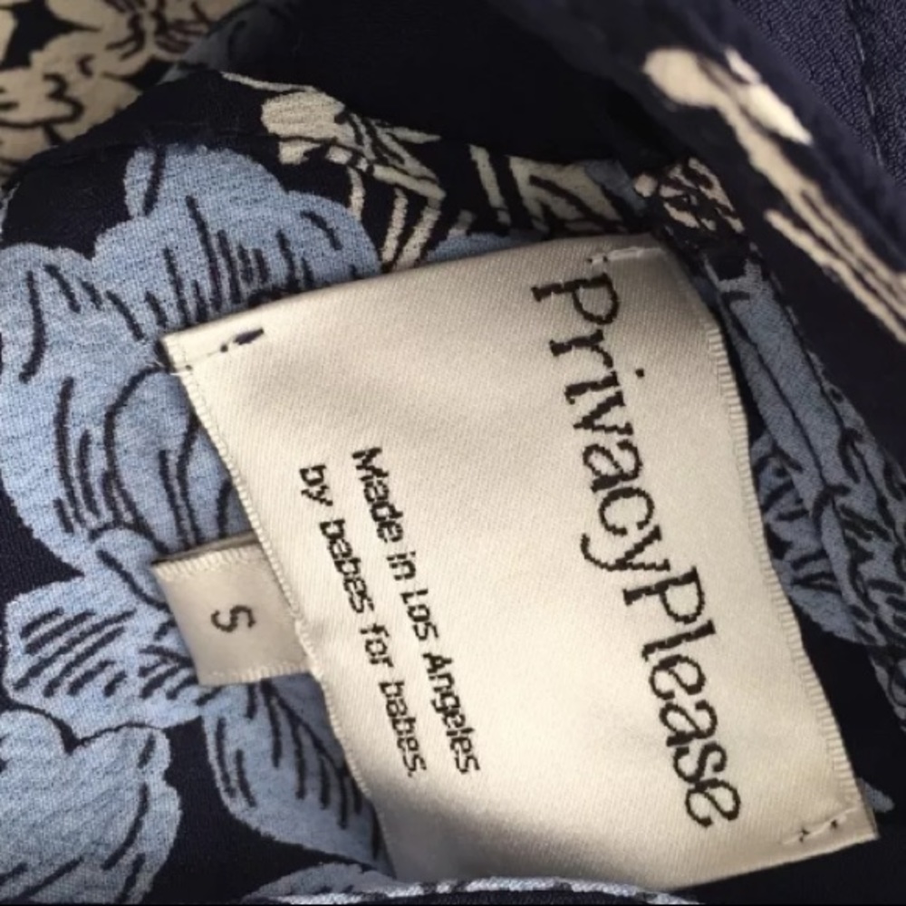 Privacy Please Navy Floral Keyhole Mini Dress - Picture 5 of 5